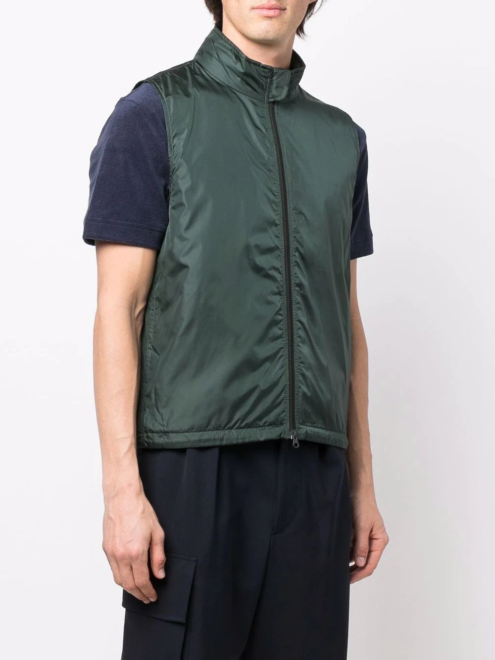 high neck zipped gilet - 3