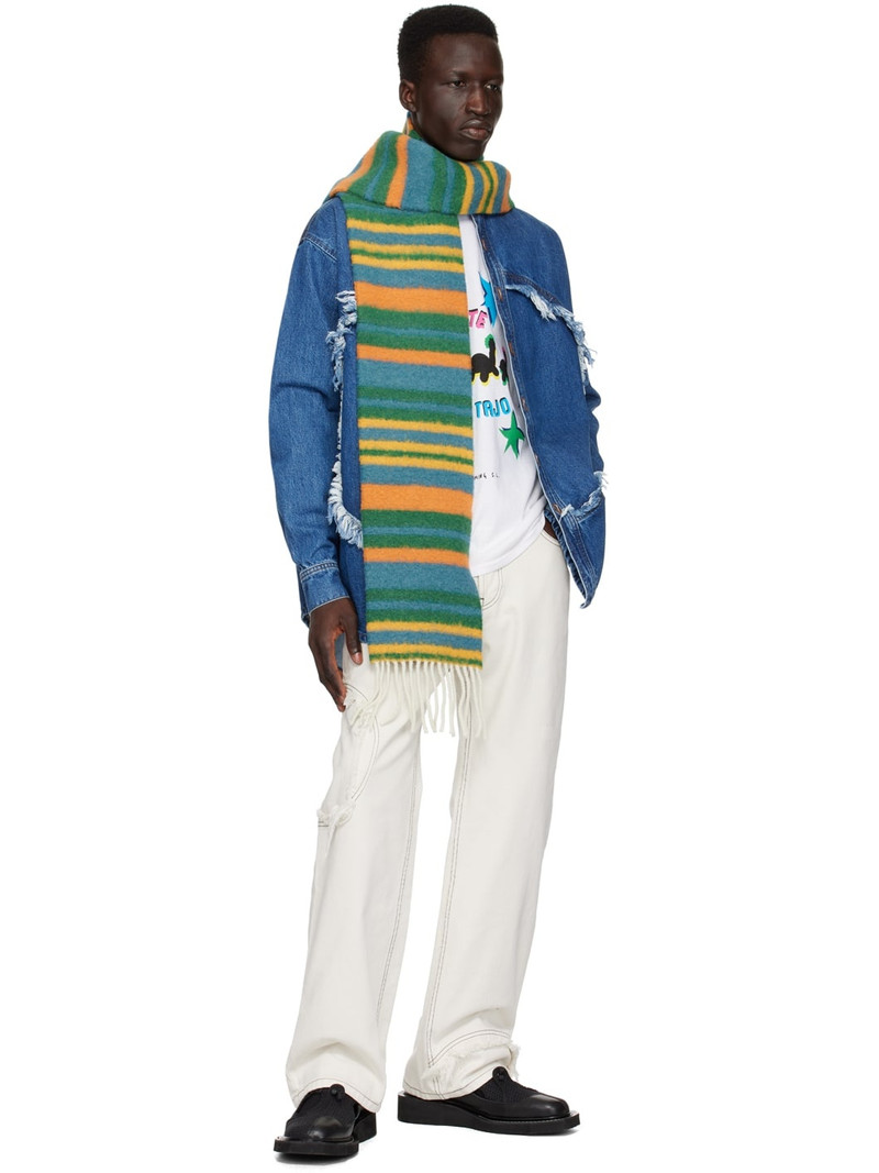 EDWARD CUMING Blue Frayed Denim Shirt outlook