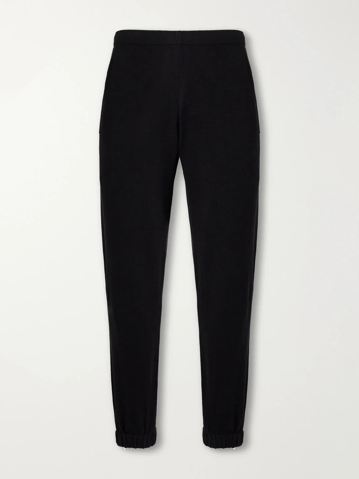 Tapered Ribbed Cotton Sweatpants - 1