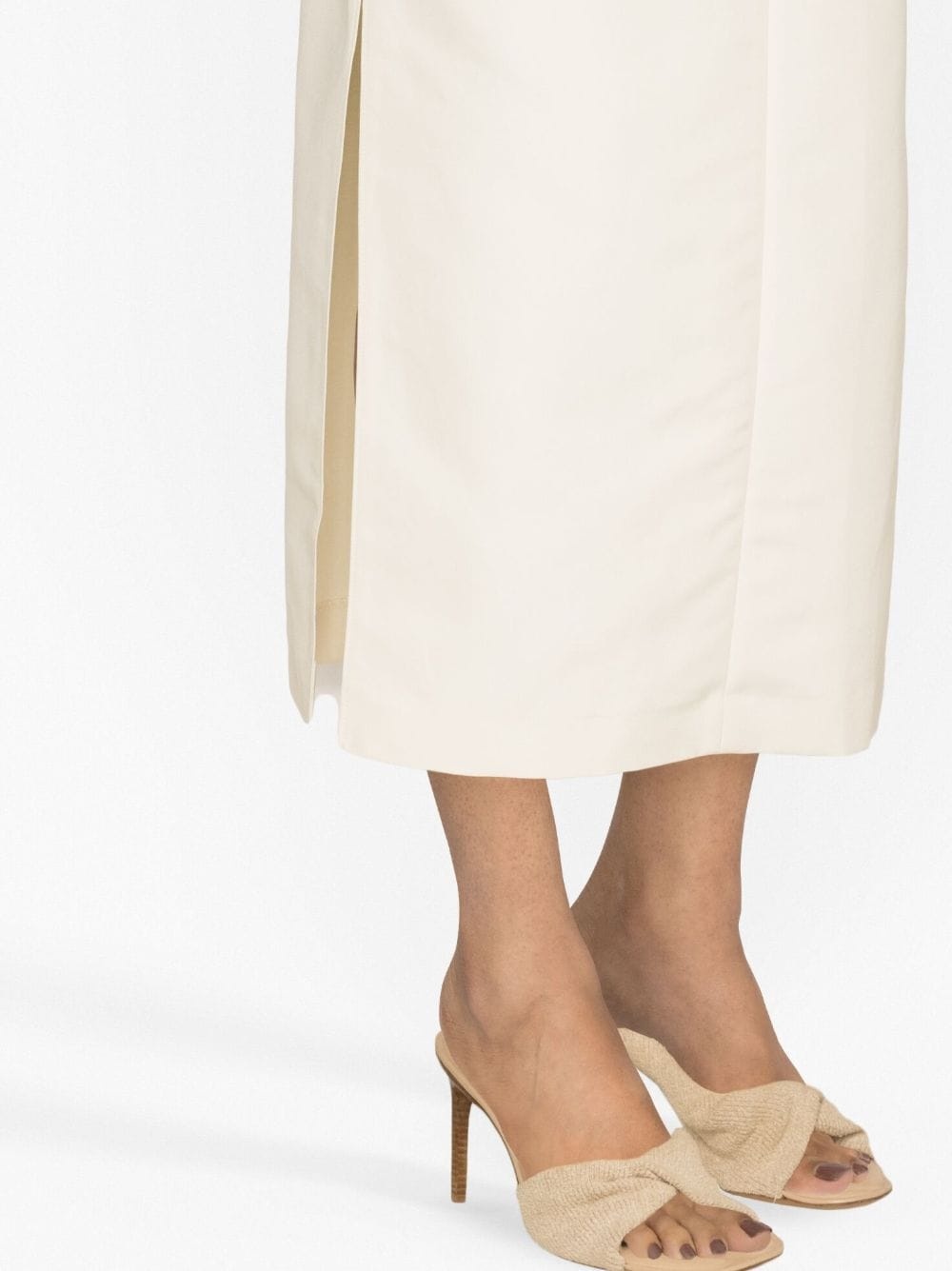 cotton-silk tailored skirt - 3