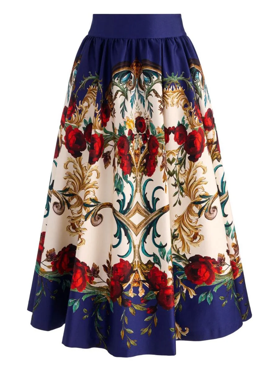 Alice + Olivia Printed Midi Skirt - 1
