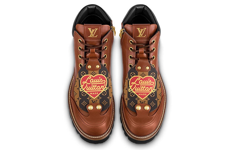 LOUIS VUITTON x Nigo Ankle Boots 'Brown with Black' 1A9ID0 - 3