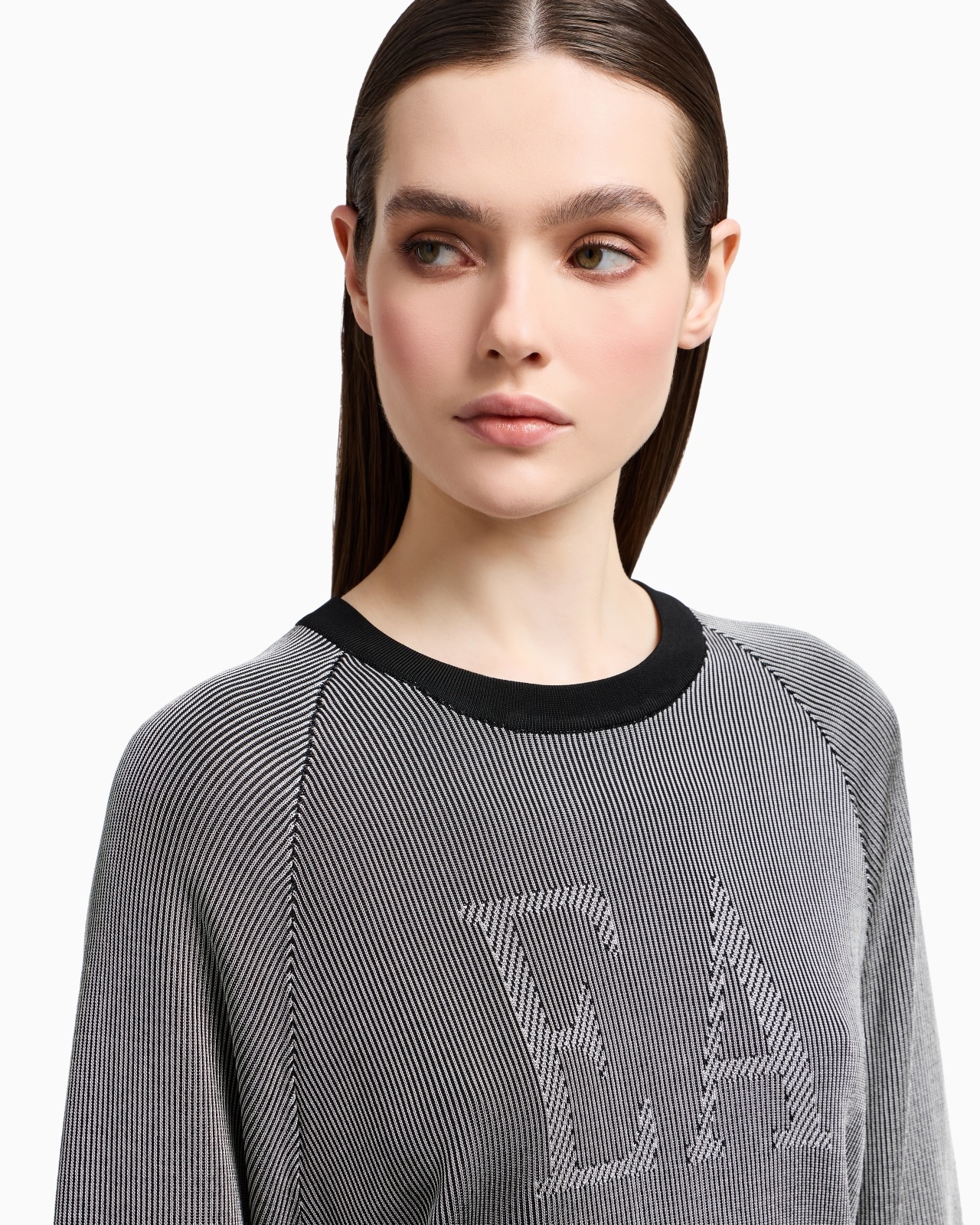 TWO-TONE FISHERMAN’S RIB JUMPER WITH EA LOGO - 5