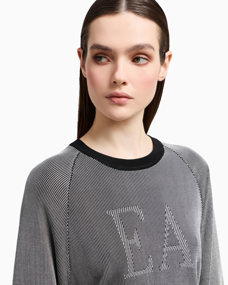 TWO-TONE FISHERMAN’S RIB JUMPER WITH EA LOGO 5