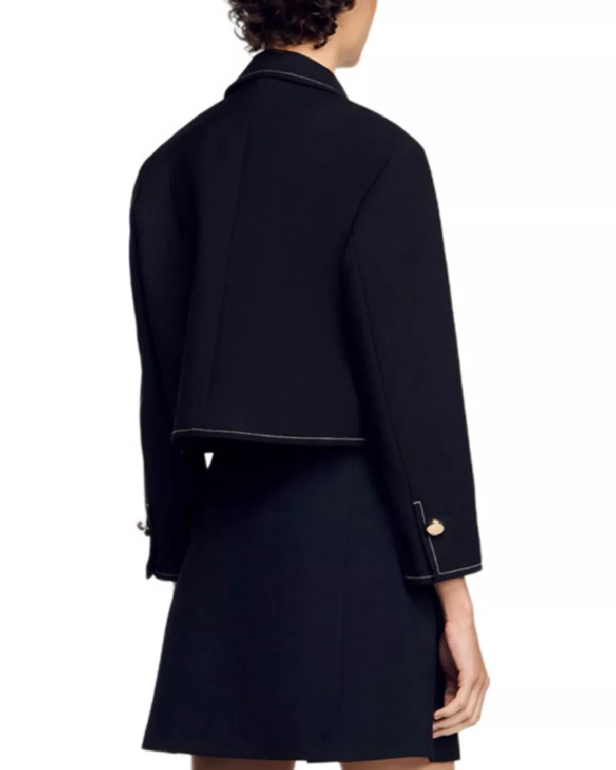 Peter Pan Collar Cropped Jacket - 3
