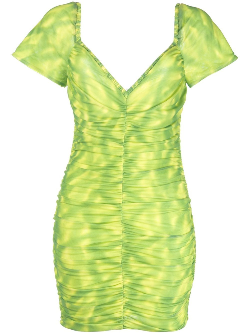 tie-dye ruched minidress 1