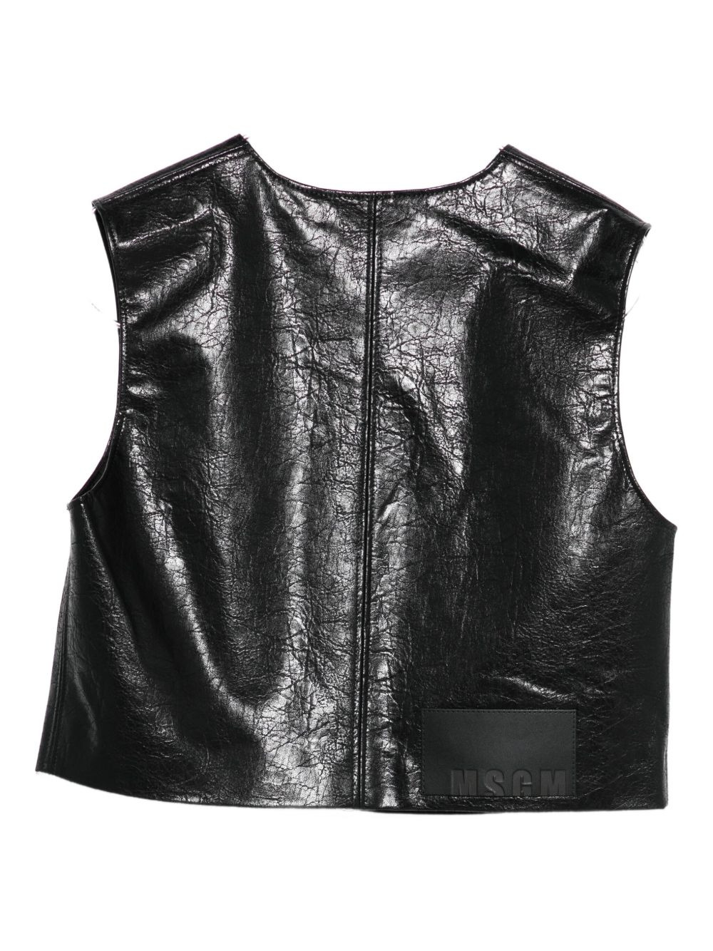 zip-front sleeveless top - 2