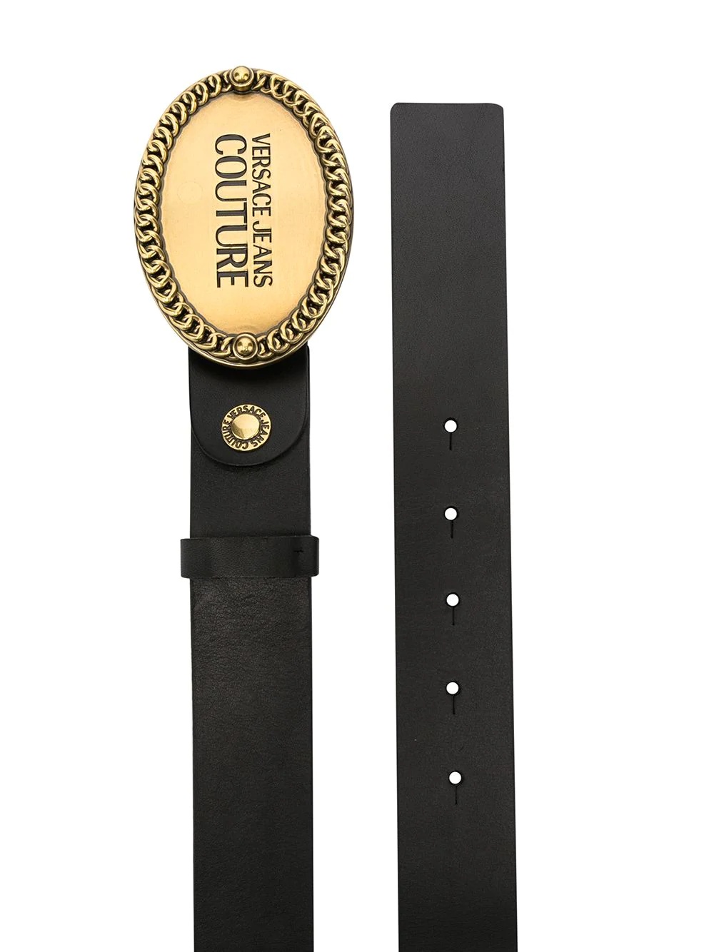 embossed logo buckle belt  - 2