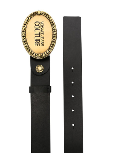 VERSACE JEANS COUTURE embossed logo buckle belt  outlook