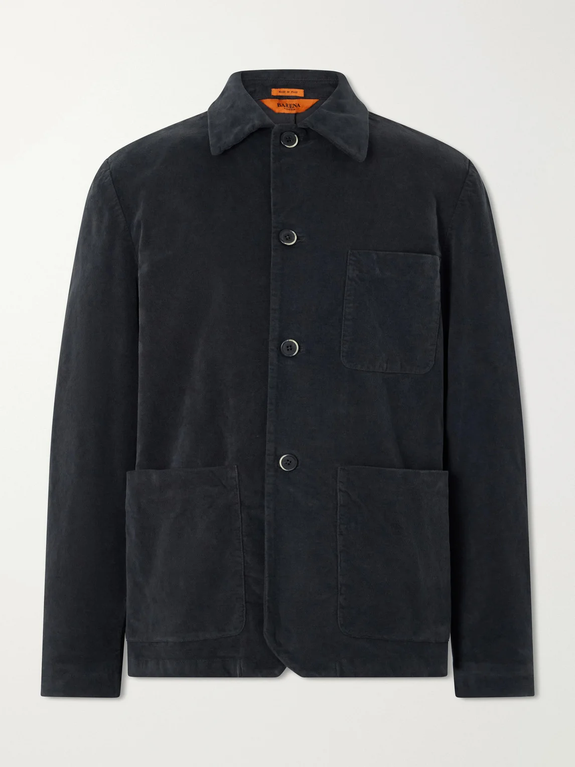 Stretch-Cotton Moleskin Overshirt - 1