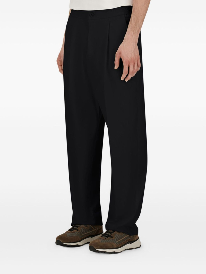 Herno pleated straight-leg trousers outlook