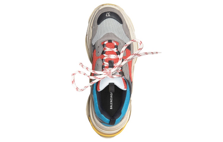 (WMNS) Balenciaga Triple S 'Blue Red' 554105W09O24365 - 4