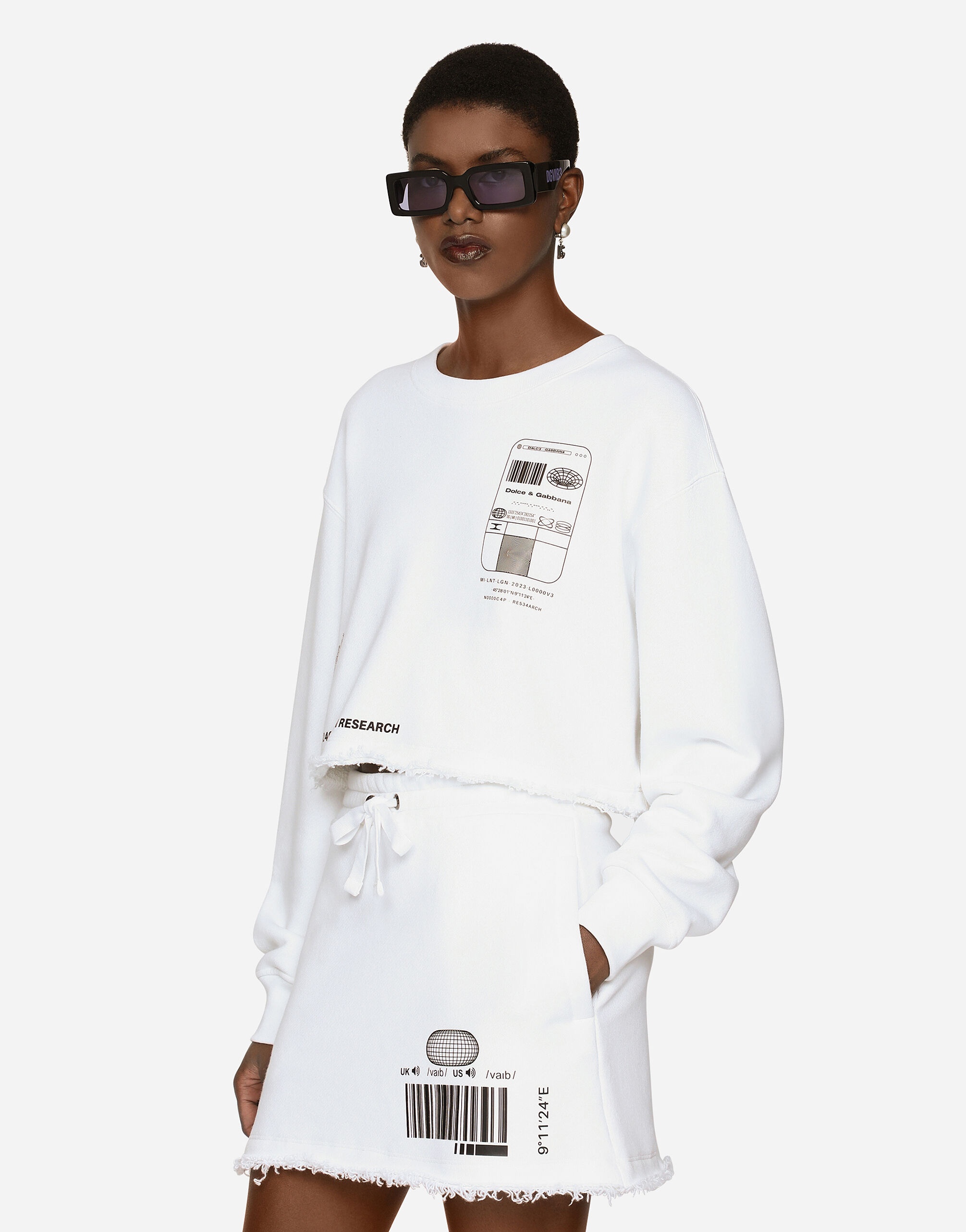 Long-sleeved round-neck sweatshirt in cotton jersey DGVIB3 - 6