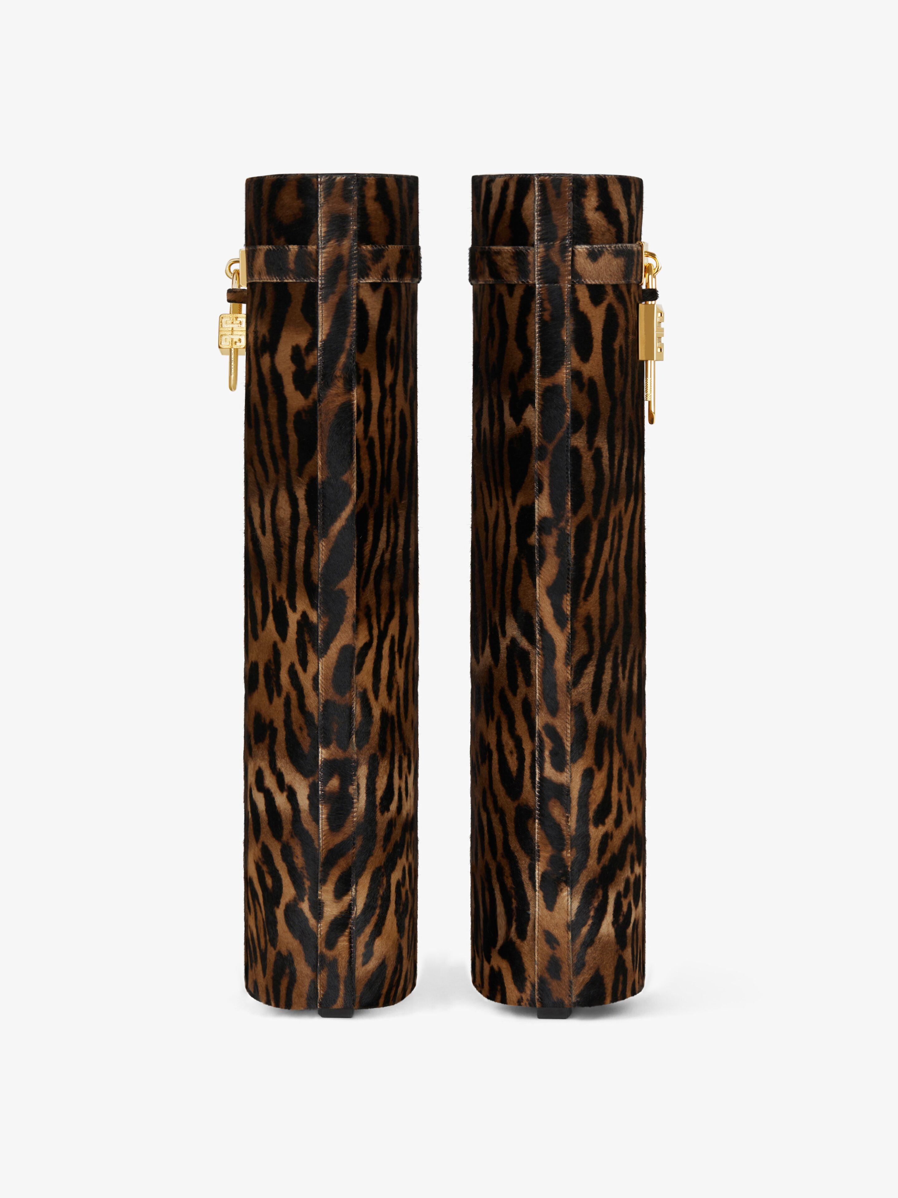 SHARK LOCK BOOTS IN LEOPARD PRINT HAIRCALF - 6