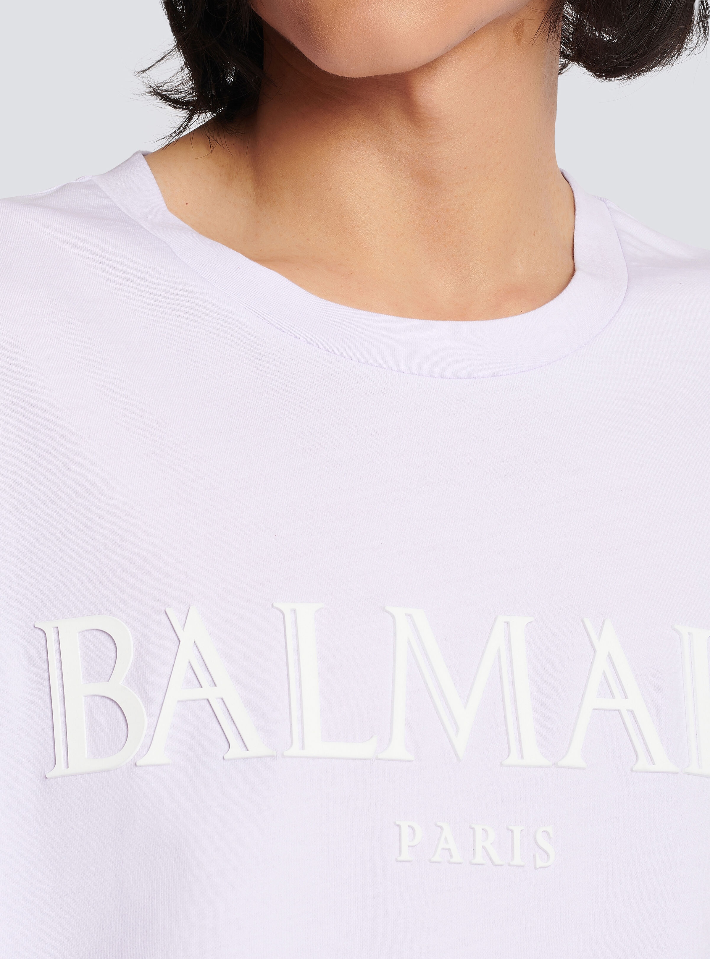 T-shirt with rubber Roman Balmain logo - 7