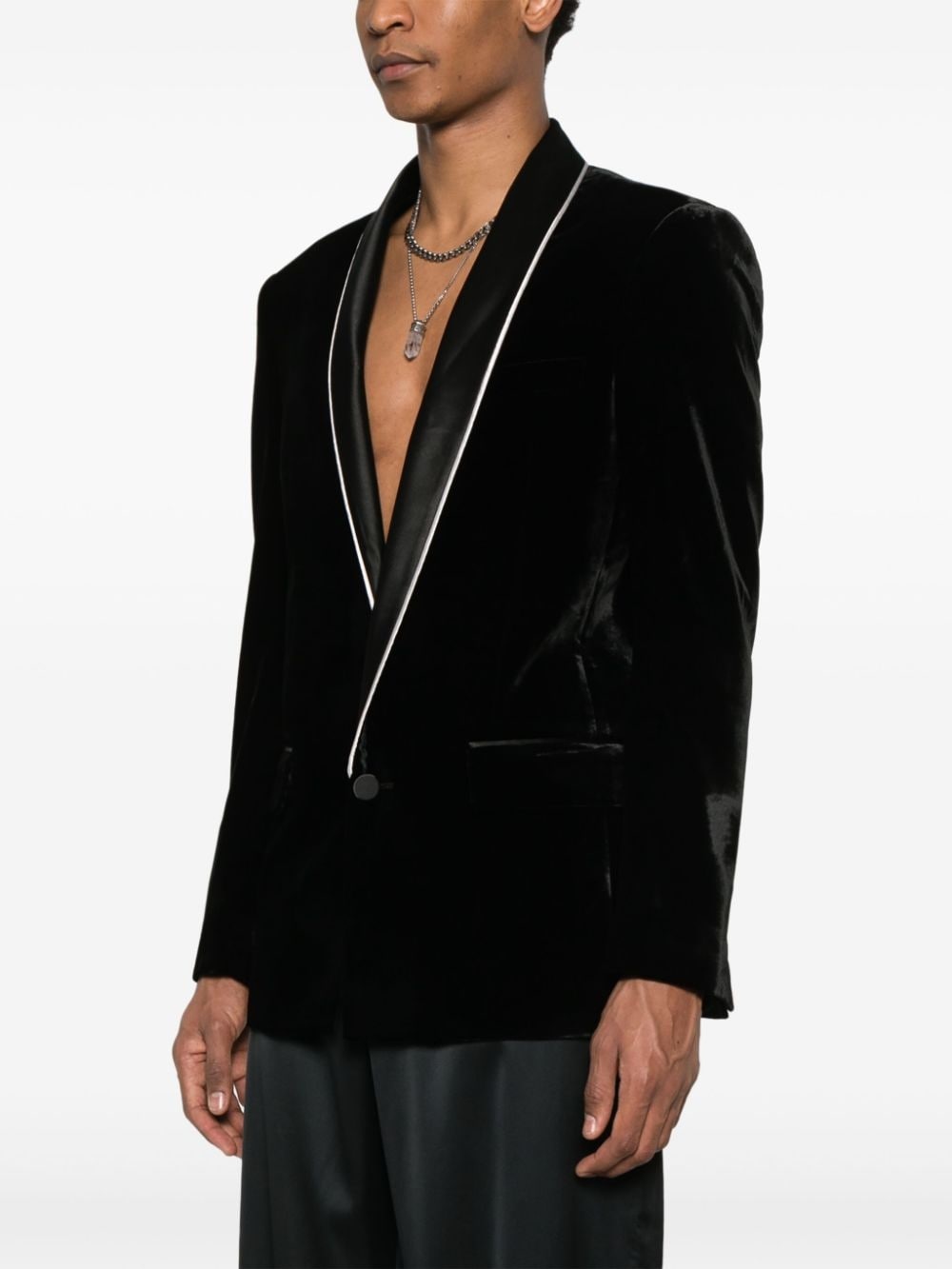shawl-lapels blazer - 3