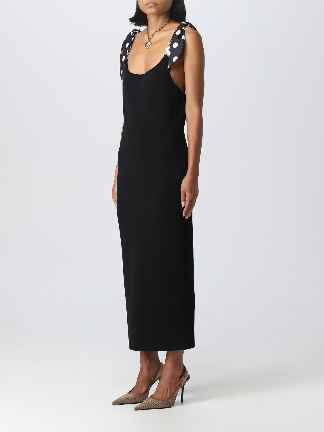 Versace midi dress in compact knit - 3