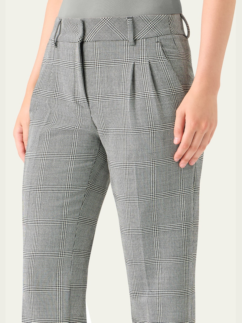 Fabri Prince Of Wales Check Straight-Leg Trousers 5