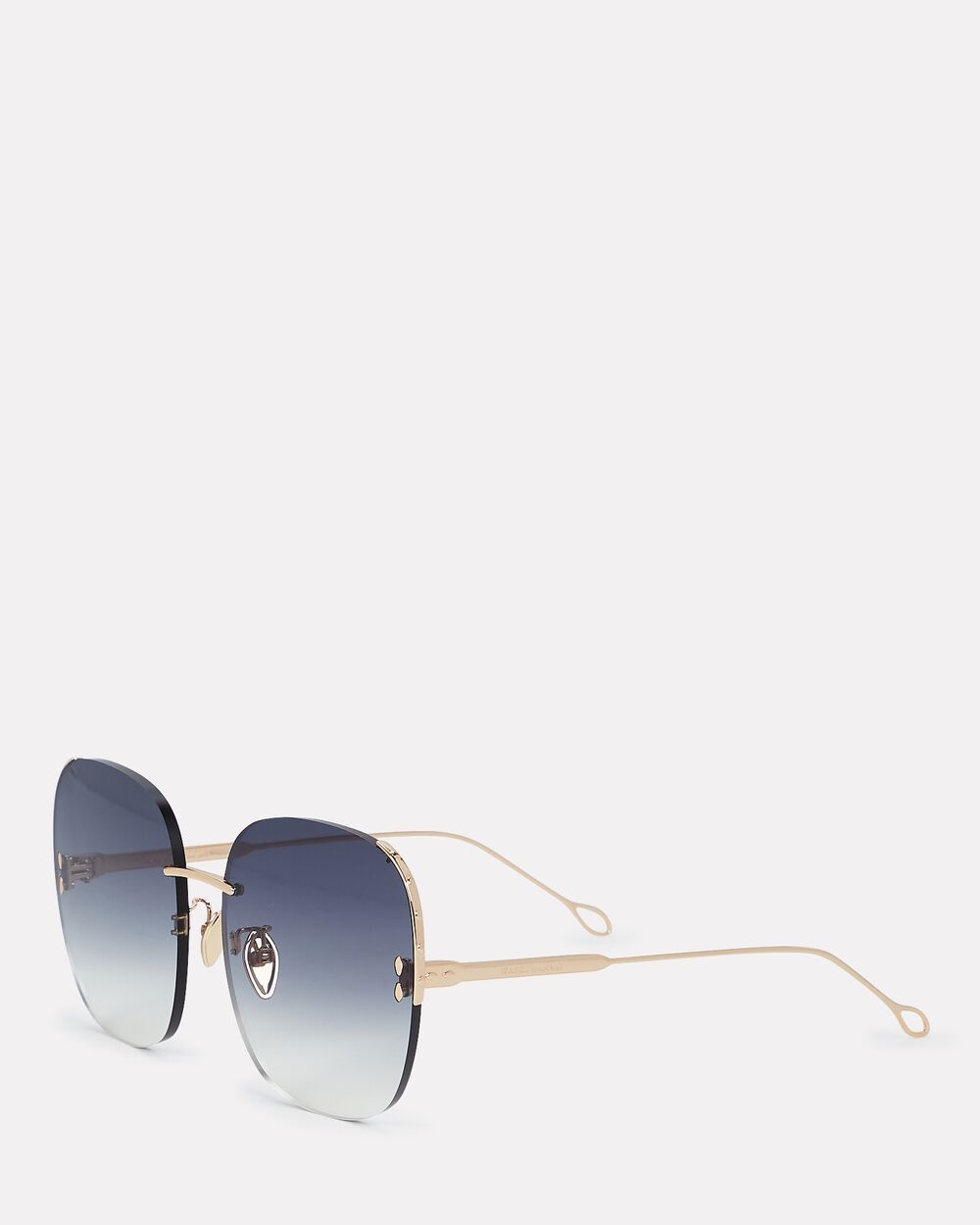 Rimless Oversized Square Sunglasses - 3