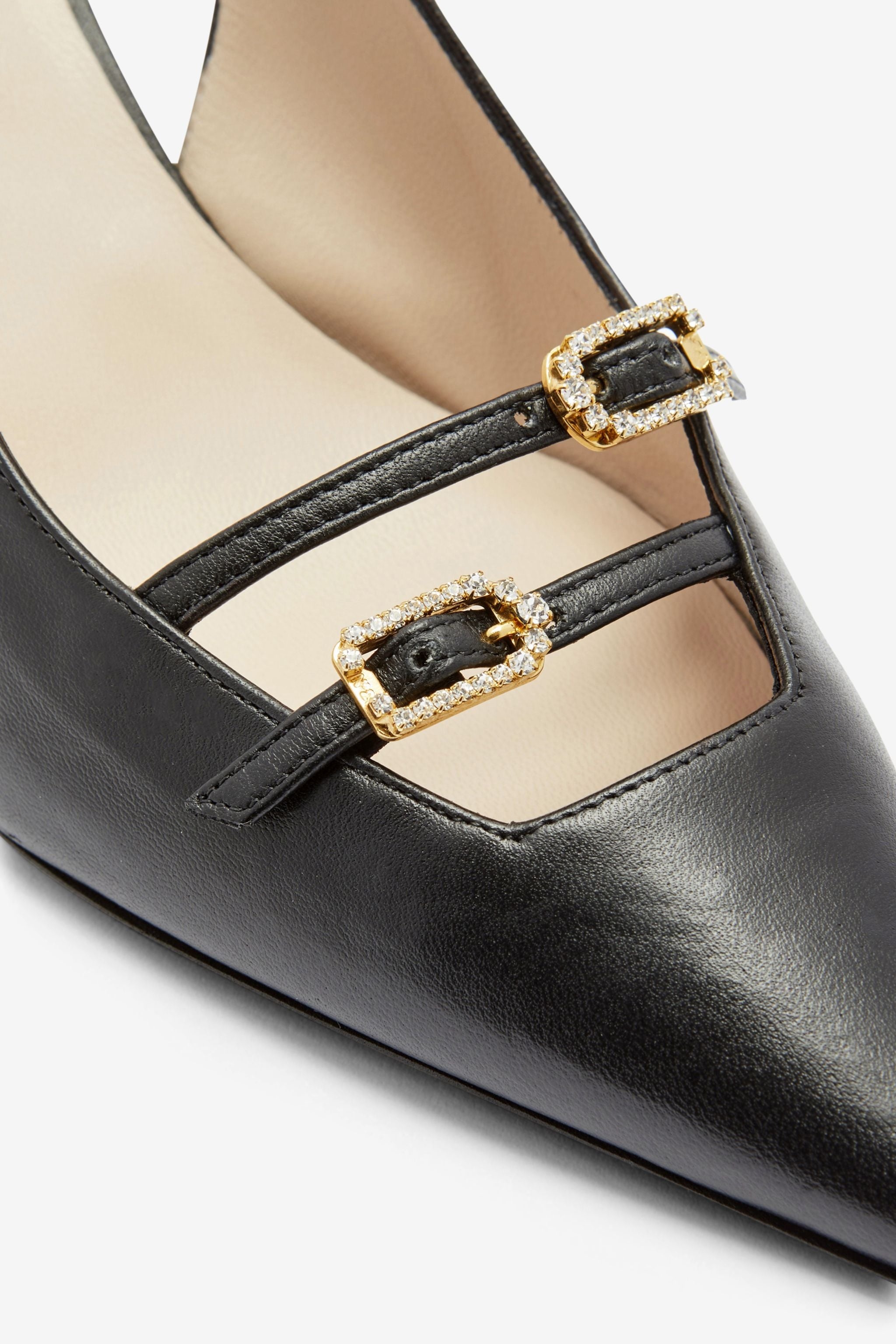 LEATHER SLINGBACK PUMPS - 5