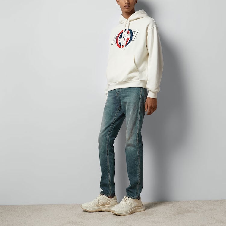 Gucci Cotton Jersey Hooded Sweatshirt 'Off White' 770839-XJGA2-9314 - 4