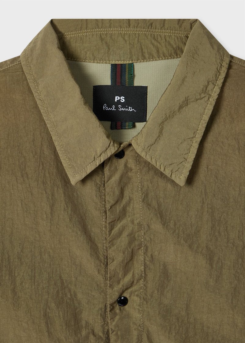 Paul Smith Khaki Garment Dye Nylon Shirt Jacket outlook