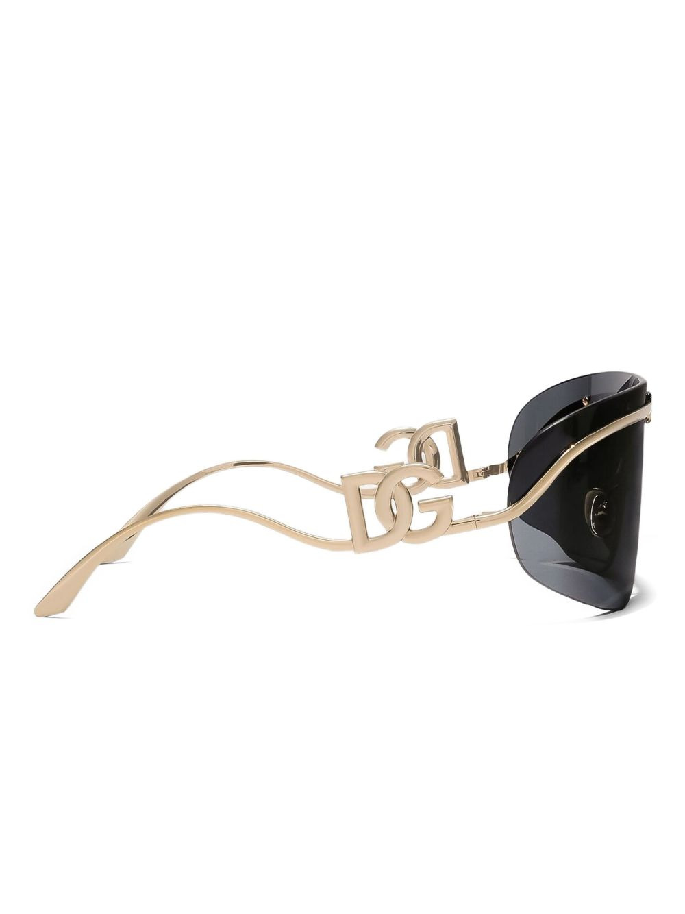 logo-plaque shield-frame sunglasses - 3