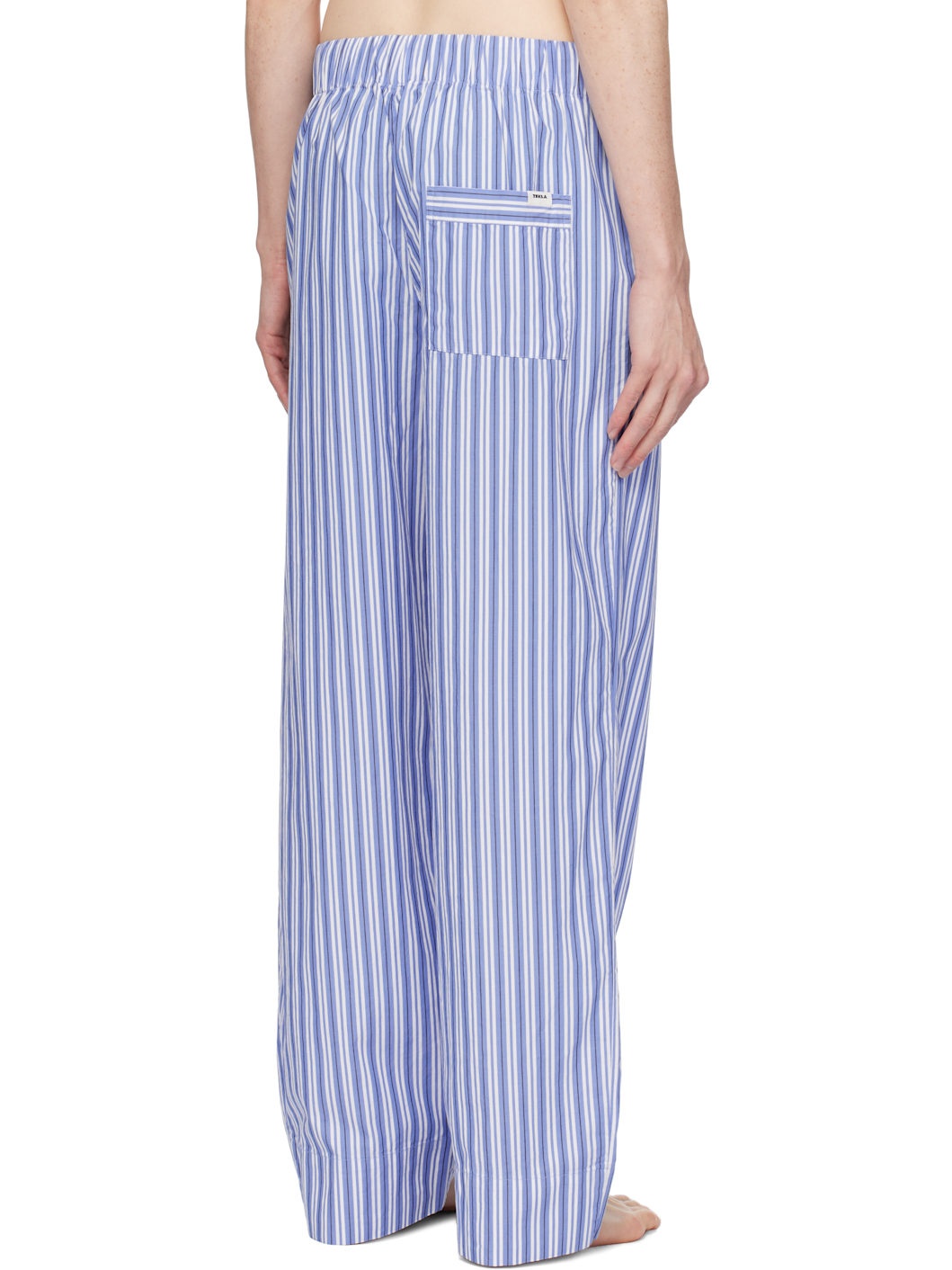 White & Blue Poplin Pyjama Pants - 3