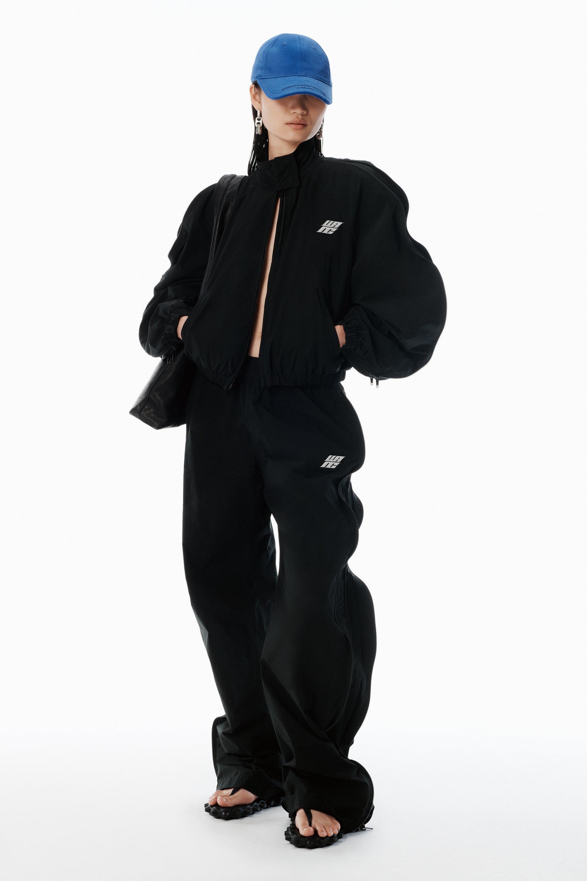 Black Oversized Track Jacket - 2