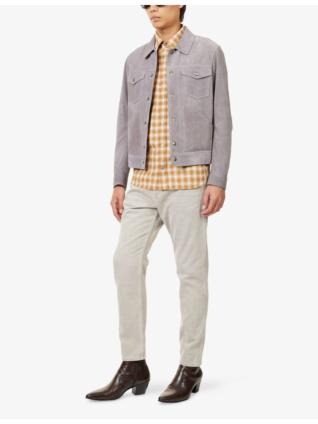 Western Flap-Pocket Suede Jacket - 2
