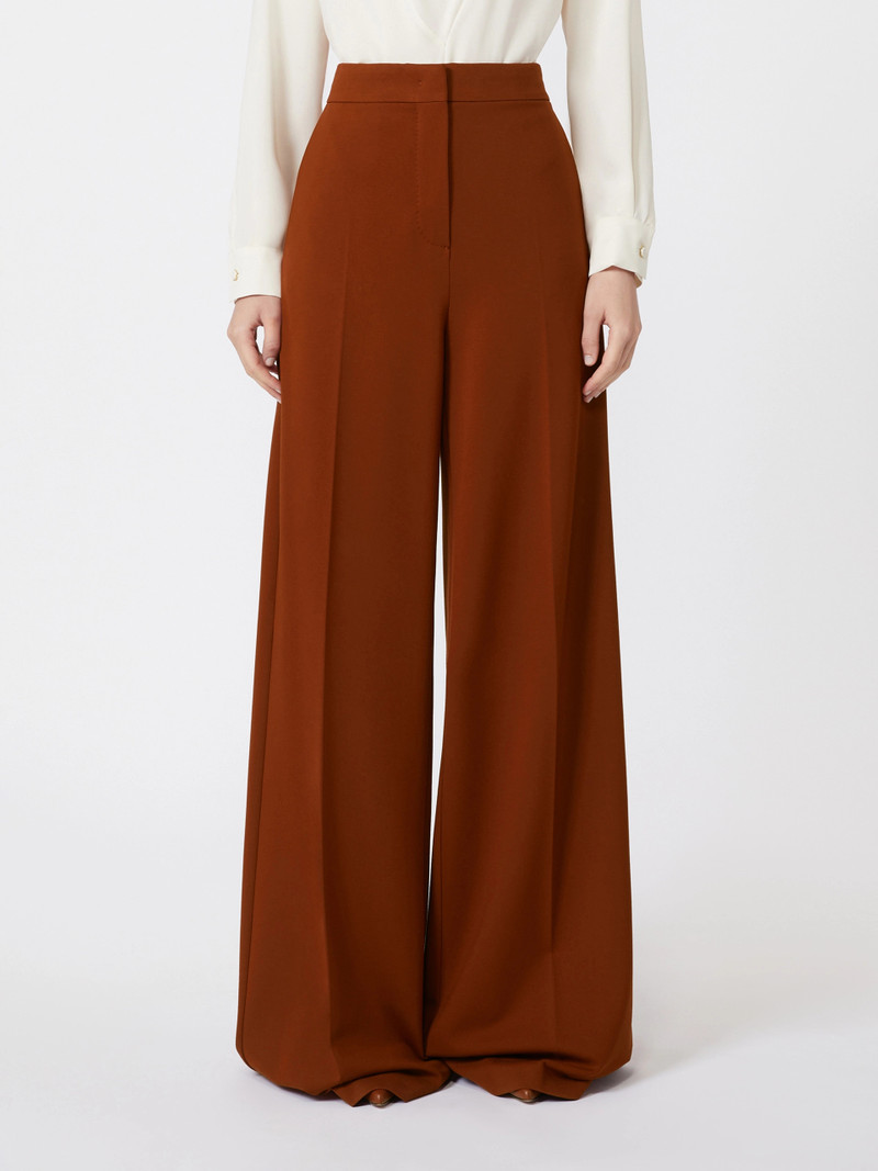 TAVERNA Compact jersey trousers - TERRA COTTA 3