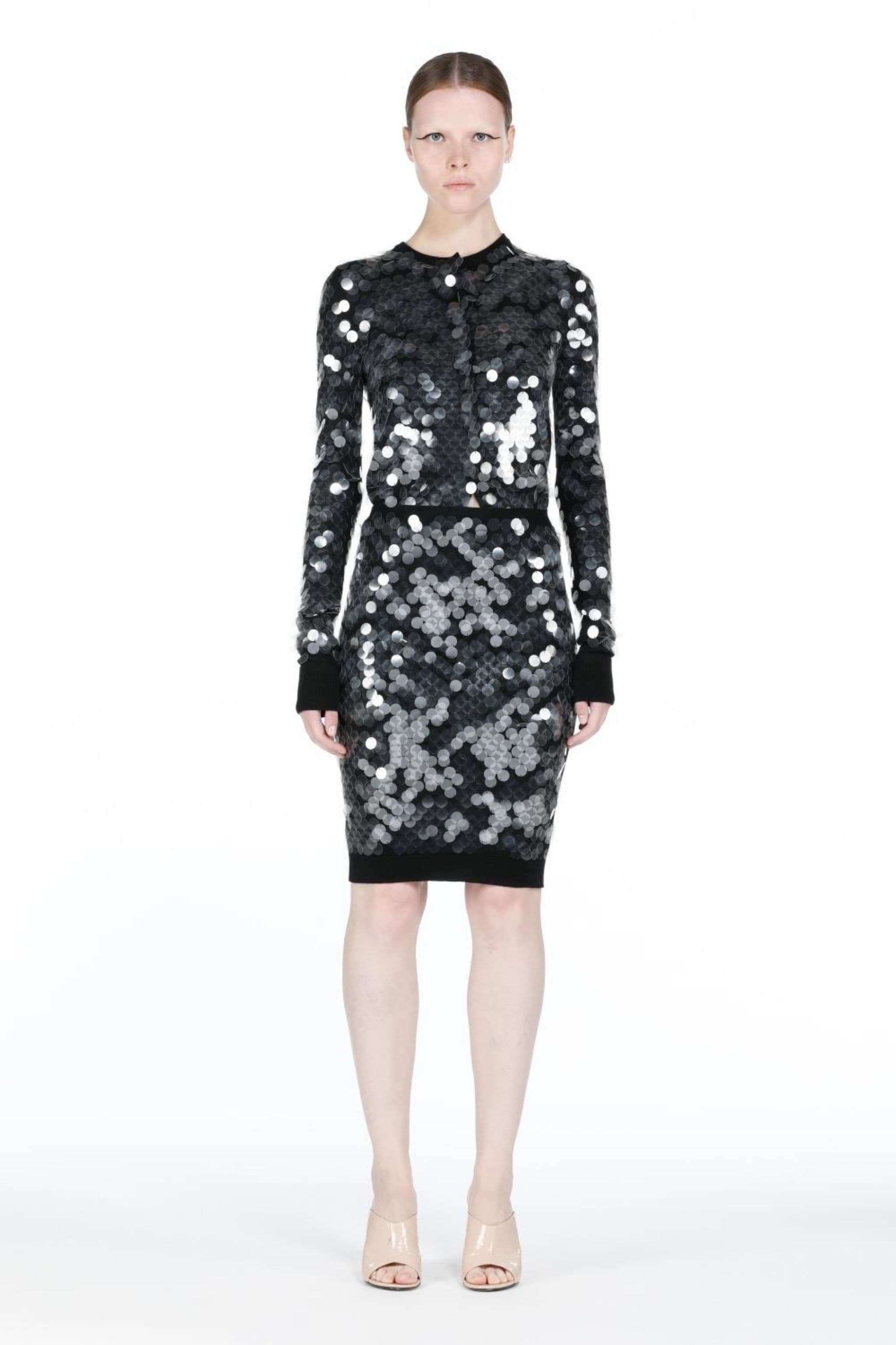 SEQUIN-EMBELLISHED PENCIL SKIRT - 4