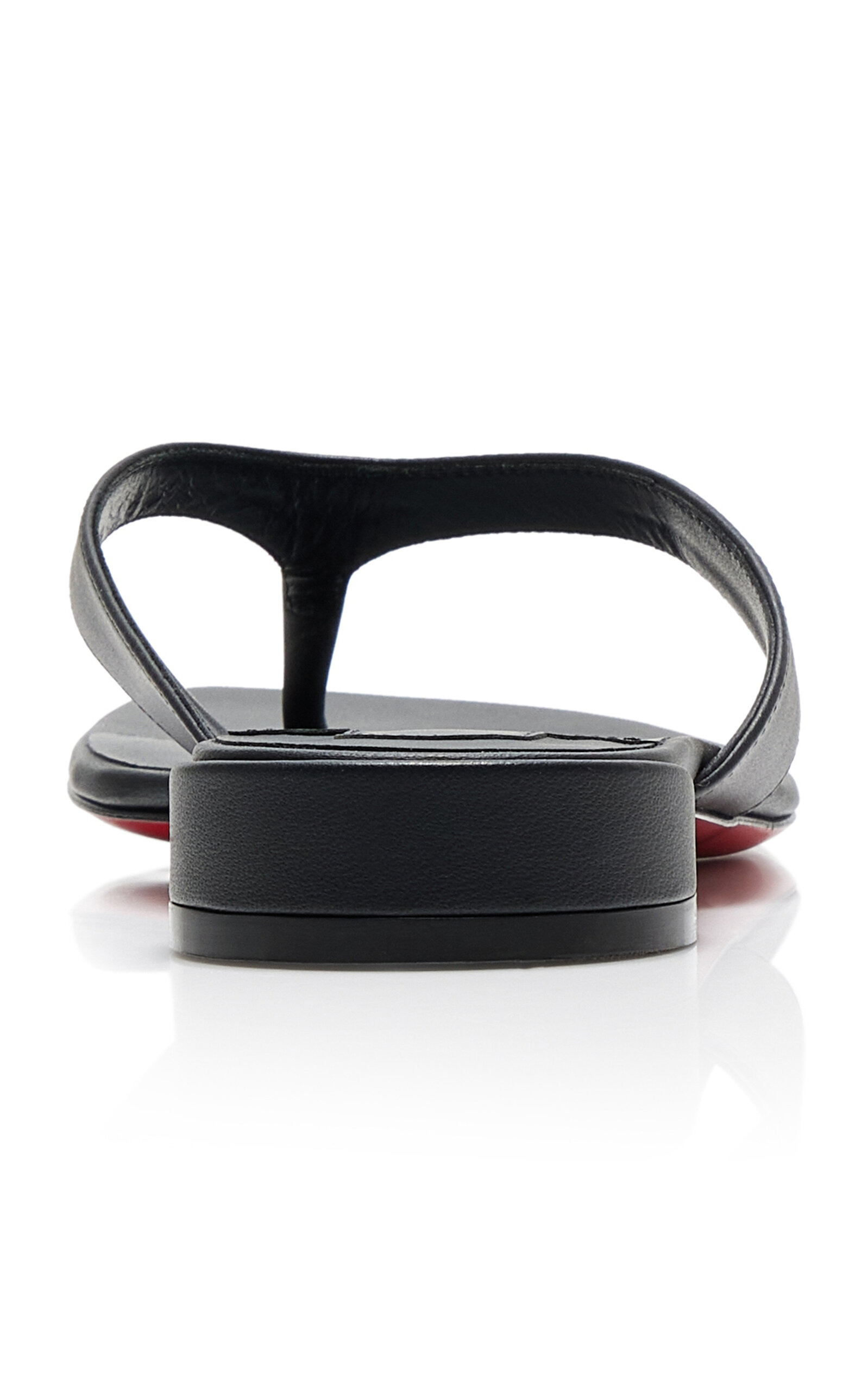 Sweet Janetonga Leather Thong Sandals black - 4