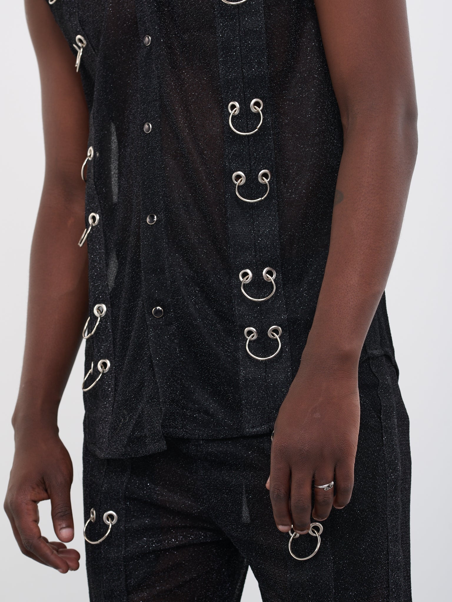 Sparkle Silk Velour Vest - 5