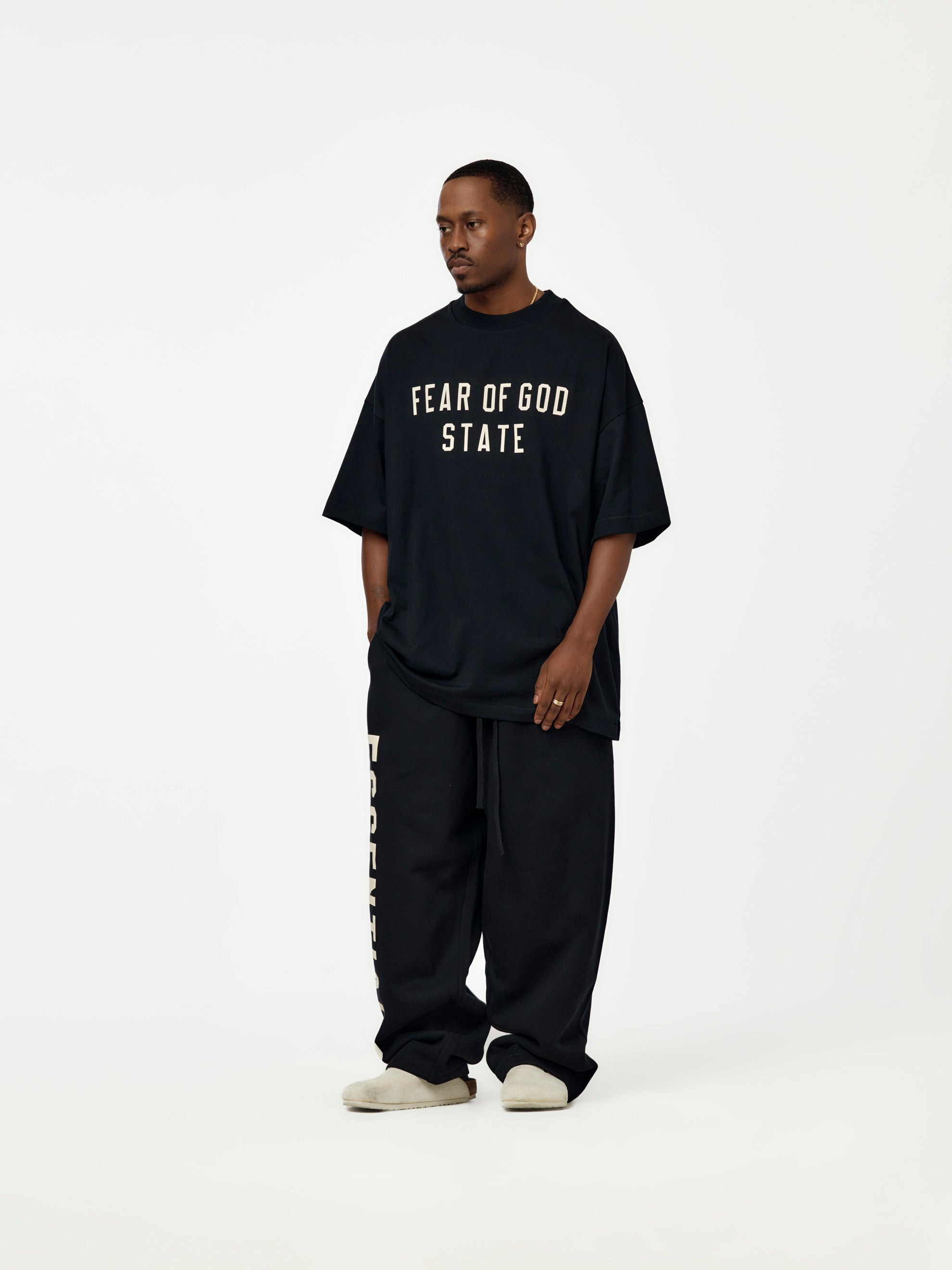 LOUNGE FLEECE SWEATPANT (JET BLACK) - 4