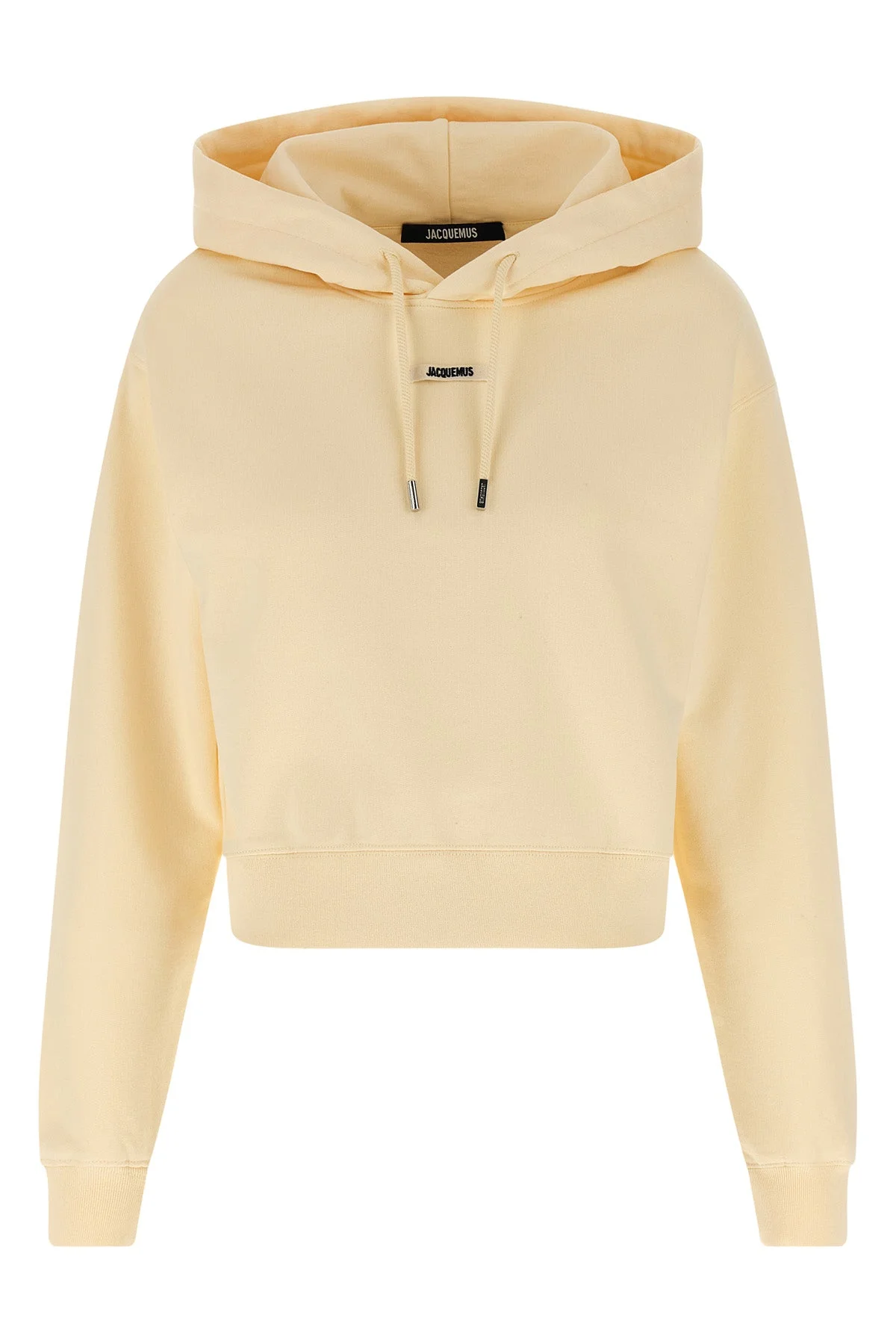 Cropped Hoodie With Metal Hardware - 1