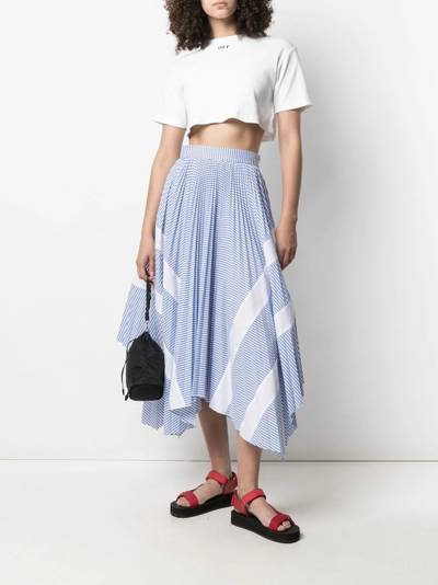 Palm Angels pinstriped asymmetric skirt outlook