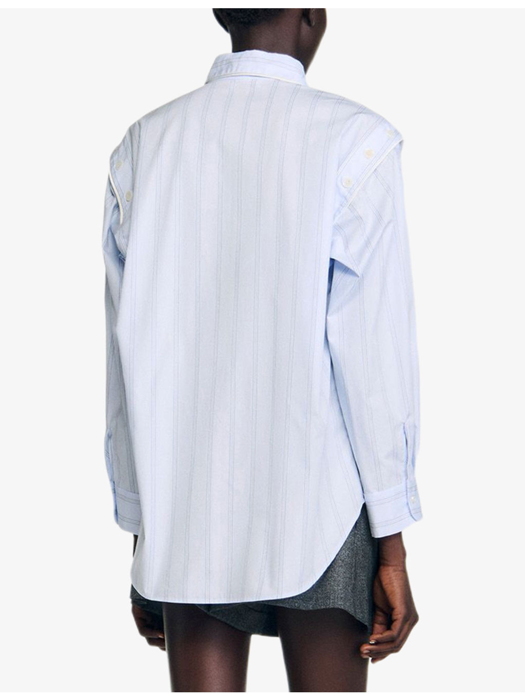 Button-Embroidered Relaxed-Fit Striped Cotton Shirt - 4