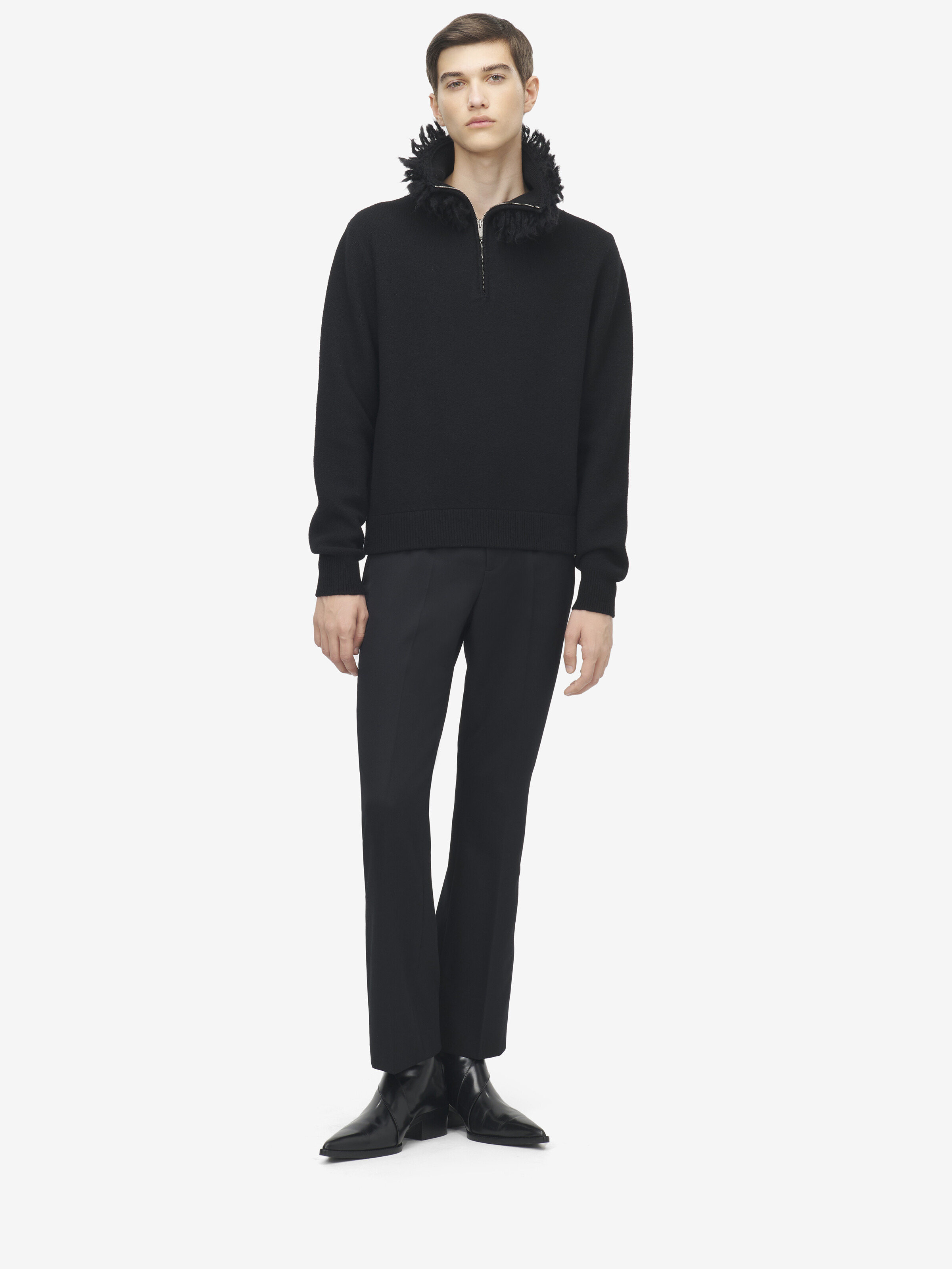 Fringed Collar Jumper - 3