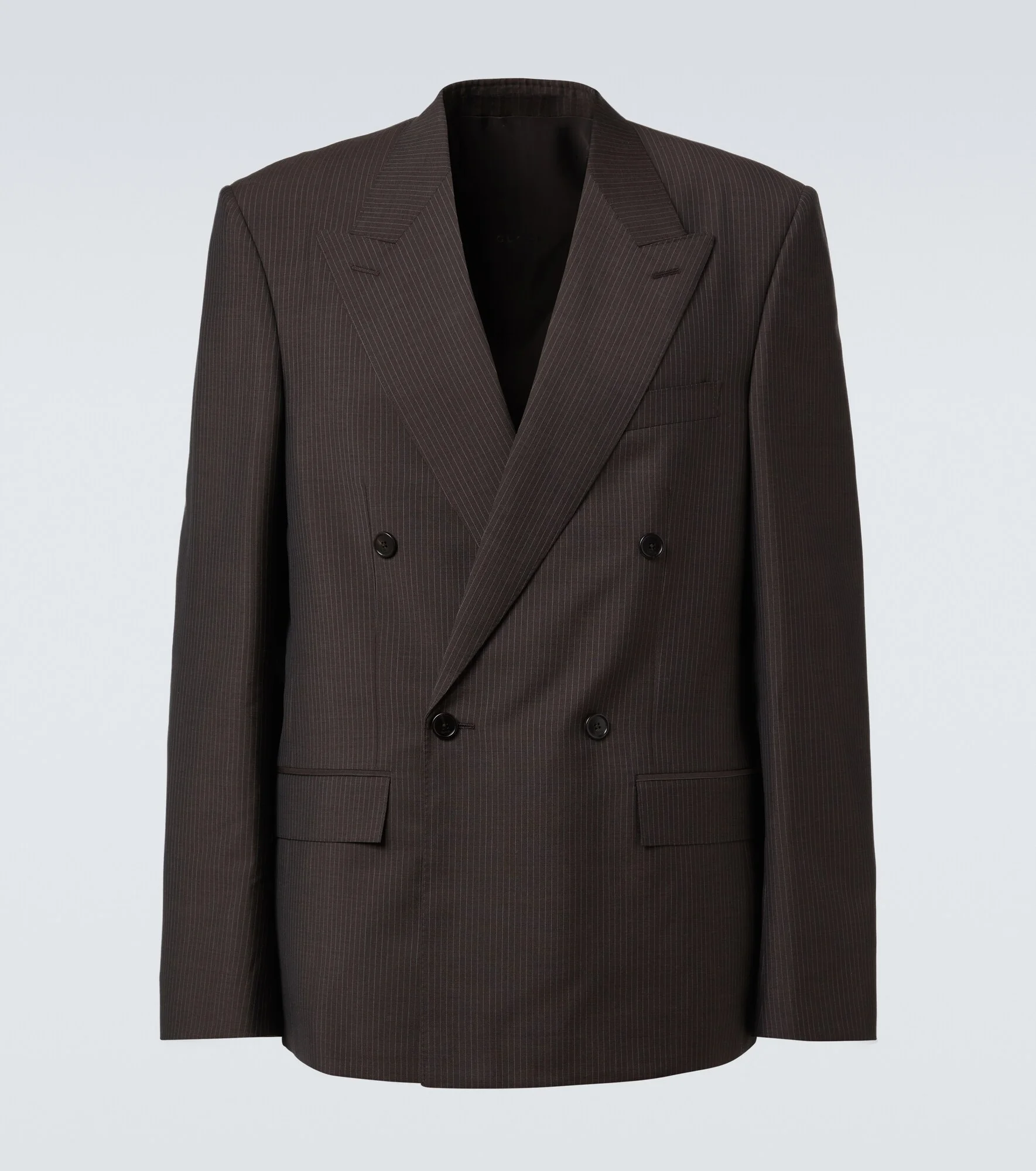 Pinstripe wool and mohair blazer - 1