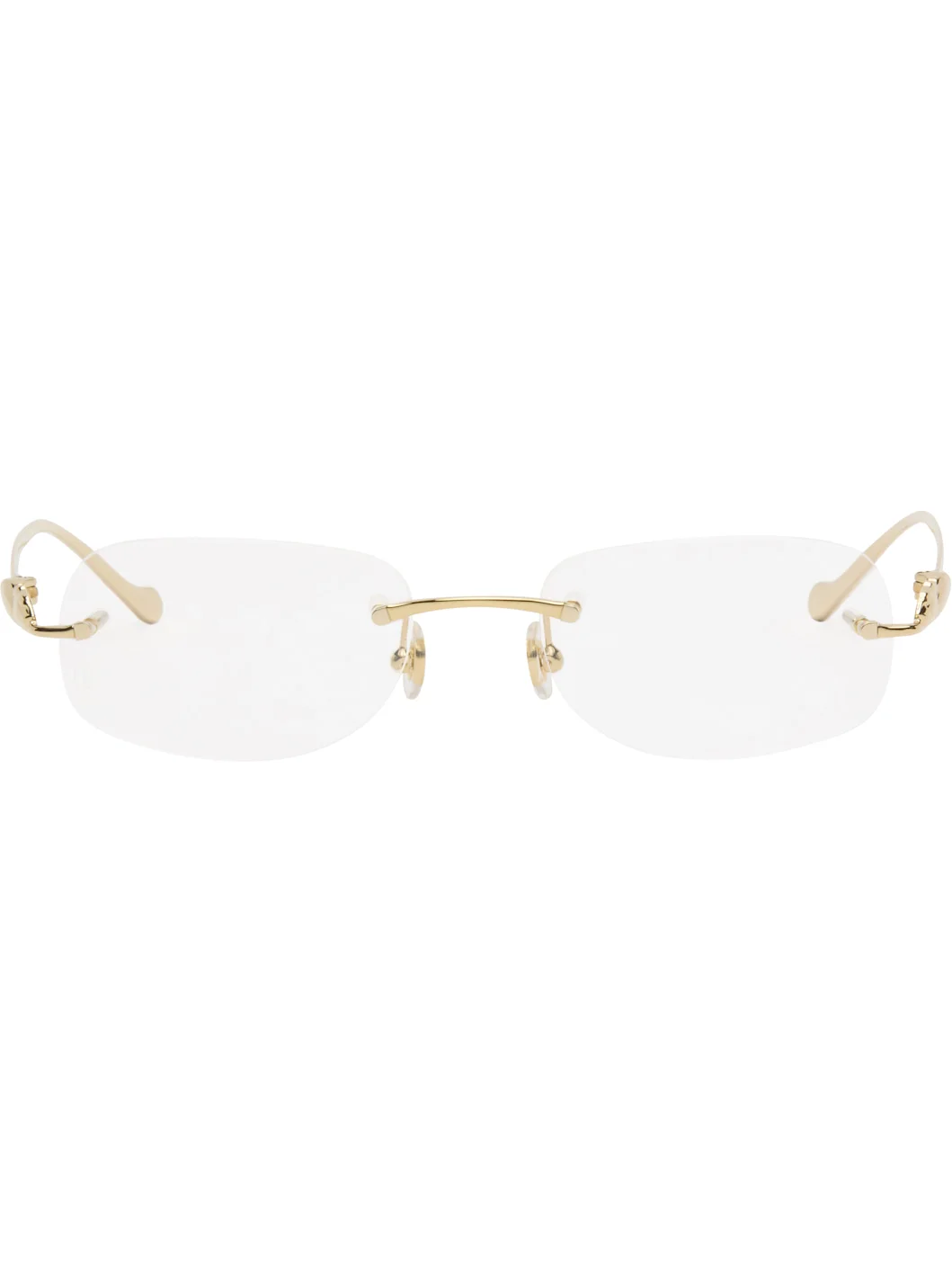 Gold Rimless Glasses - 1