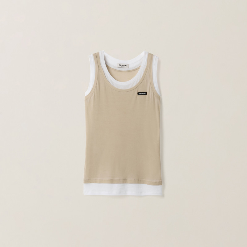 Ribbed jersey tank top 1
