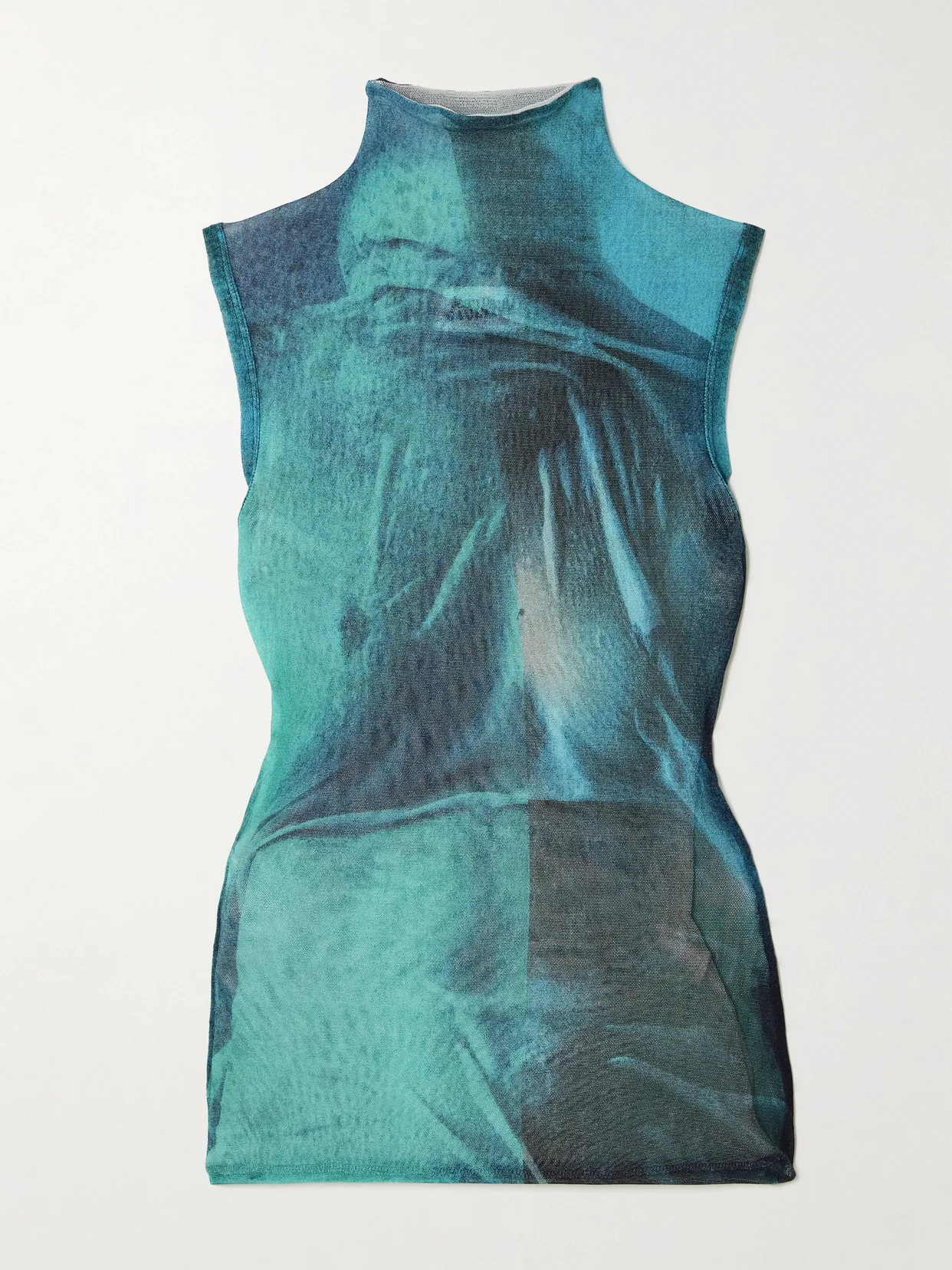 Printed Tulle Tank - 1