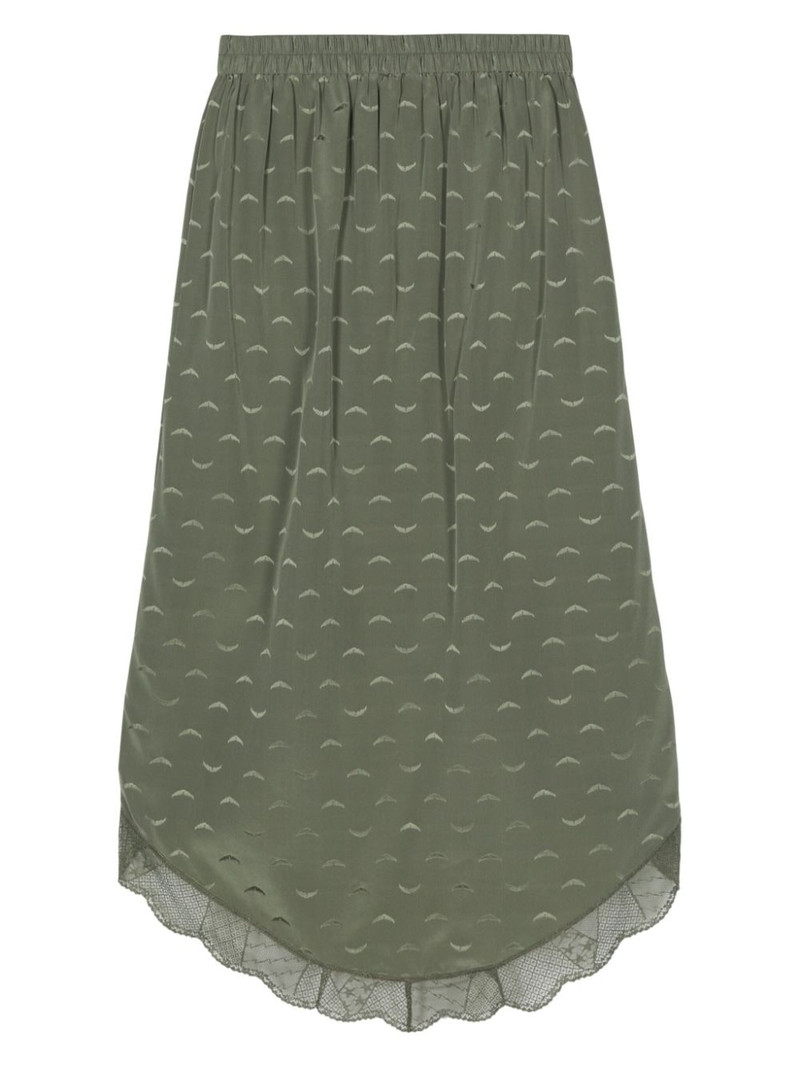 Zadig & Voltaire Jeudie logo-print midi skirt outlook