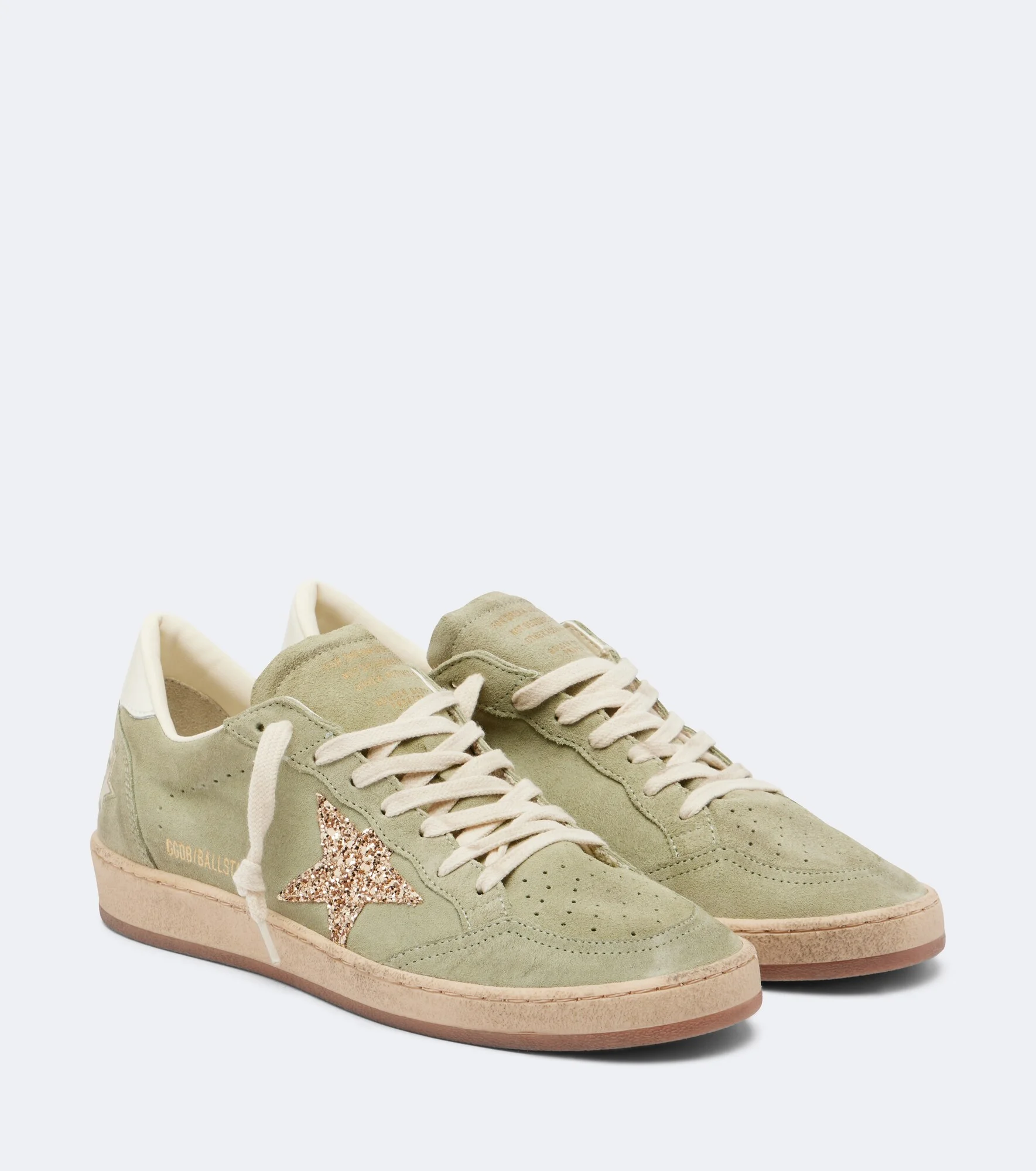 Ball Star glitter suede sneakers - 1