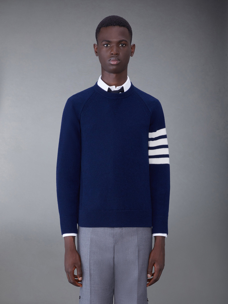 FRENCH TERRY CASHMERE 4-BAR CREWNECK PULLOVER 1