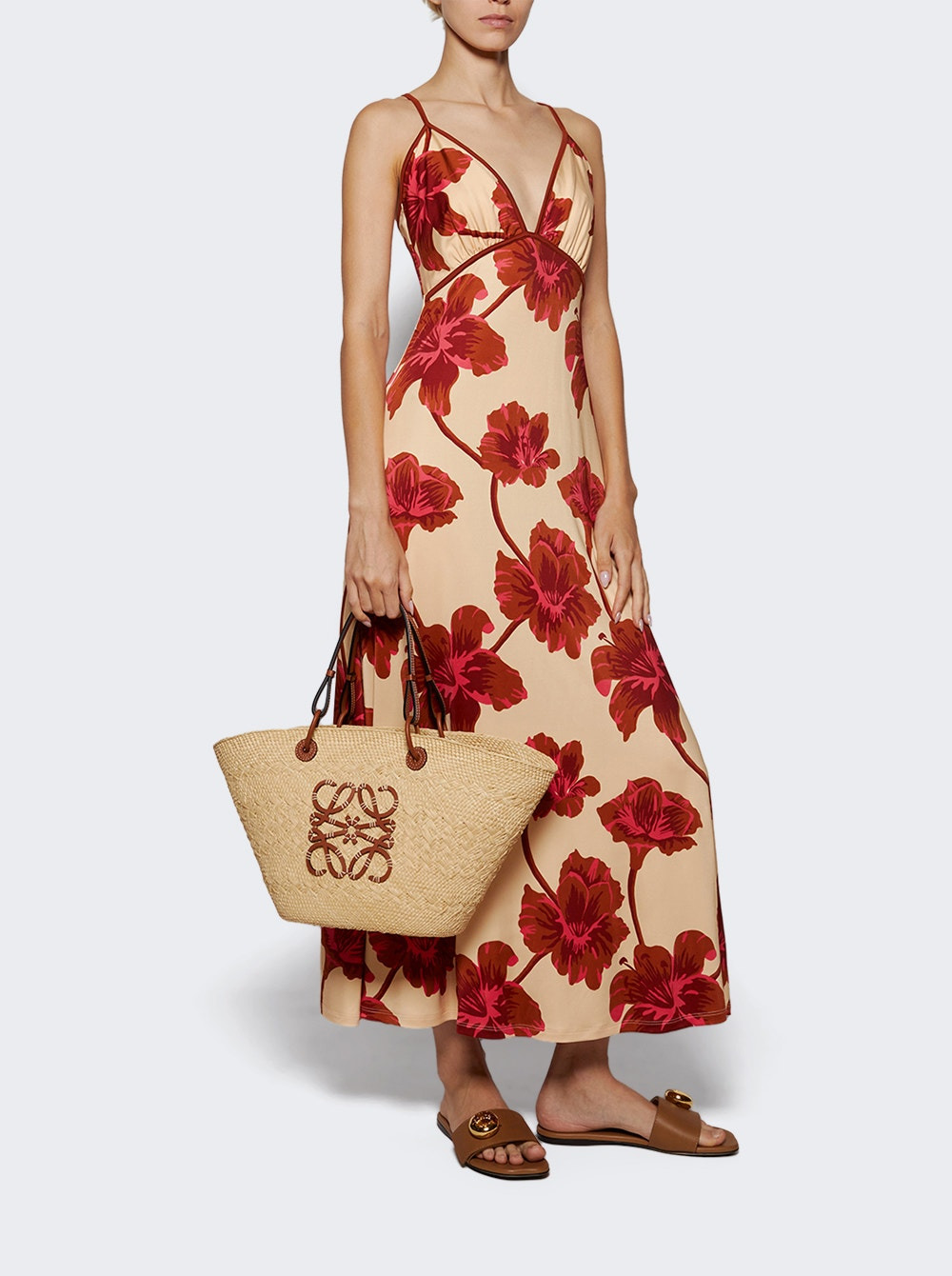 Sendero De Astromelias Ankle Dress Ecru And Camel - 5