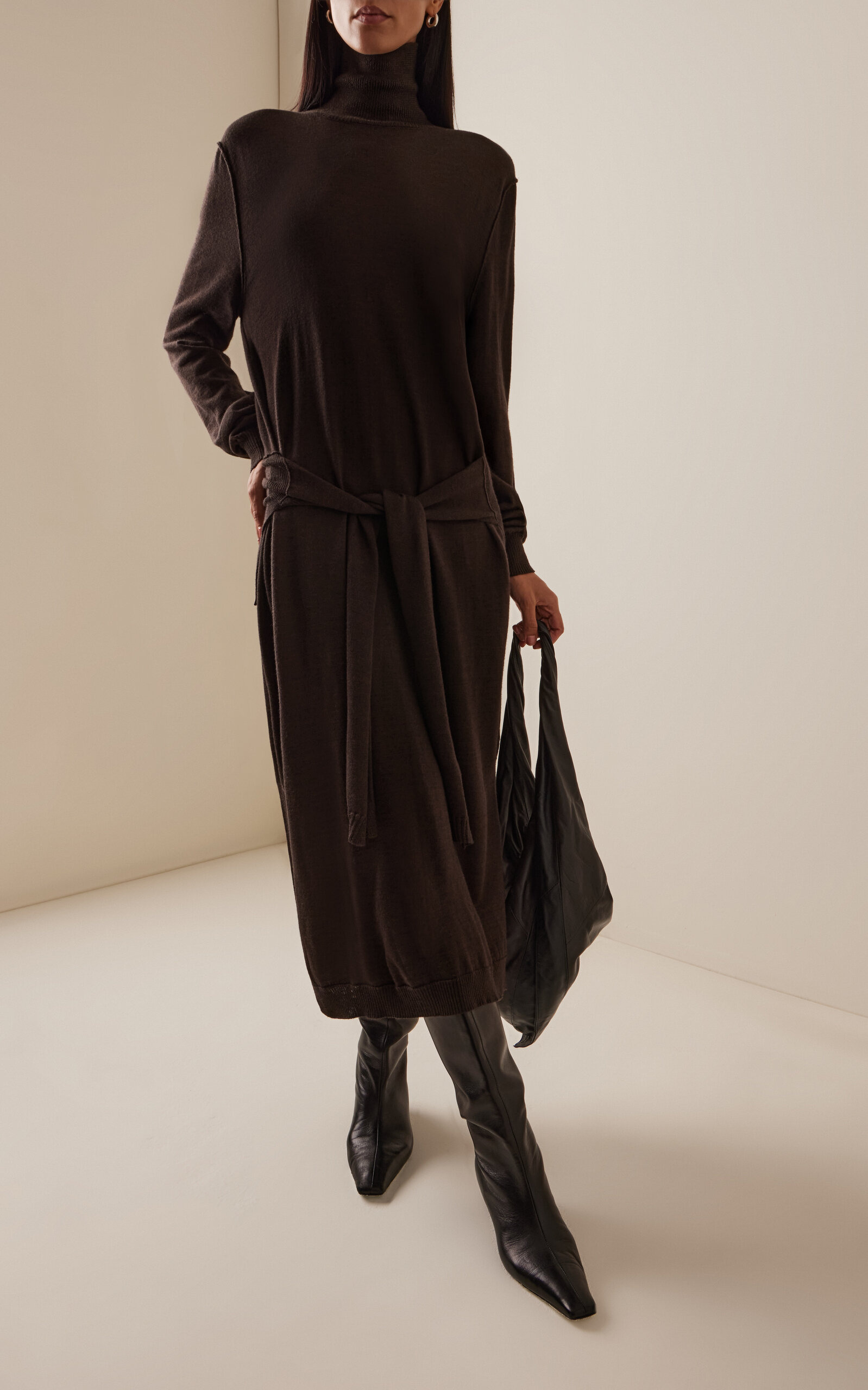 Trompe-l'oeil Dress brown - 3