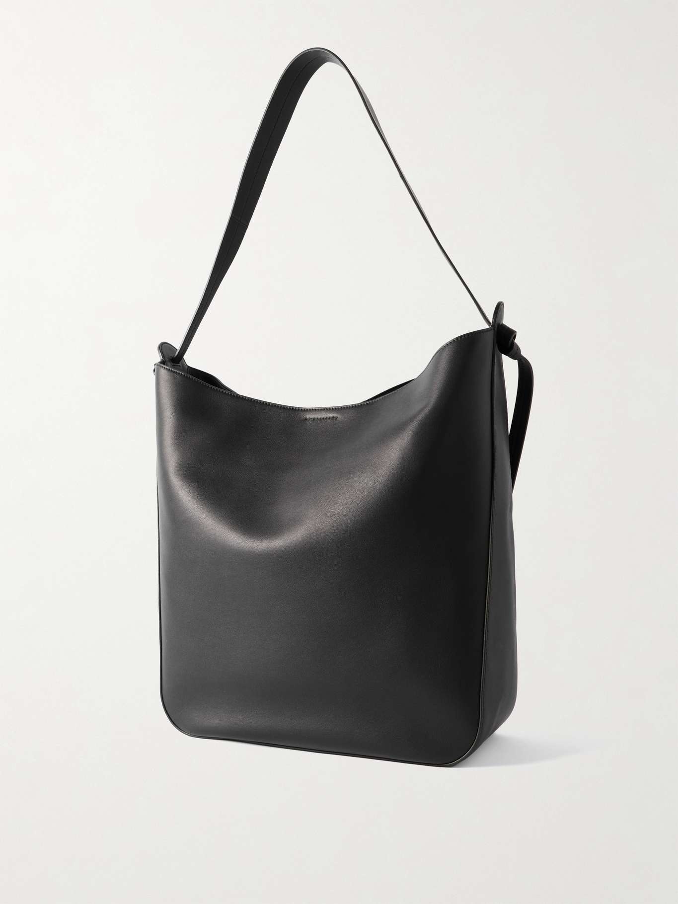 Knotted leather shoulder bag Black - 3