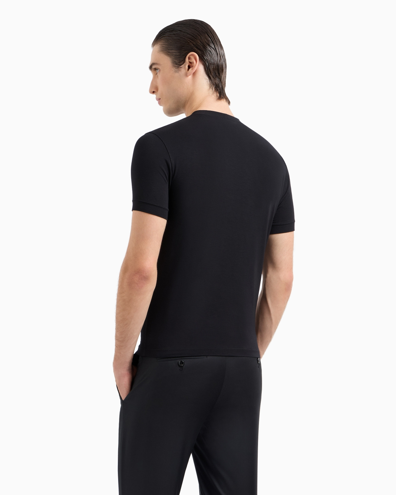 Icon Crew-neck T-shirt in stretch viscose jersey - 3